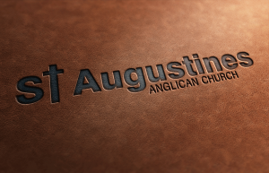 St Augustines Logo on Leather
